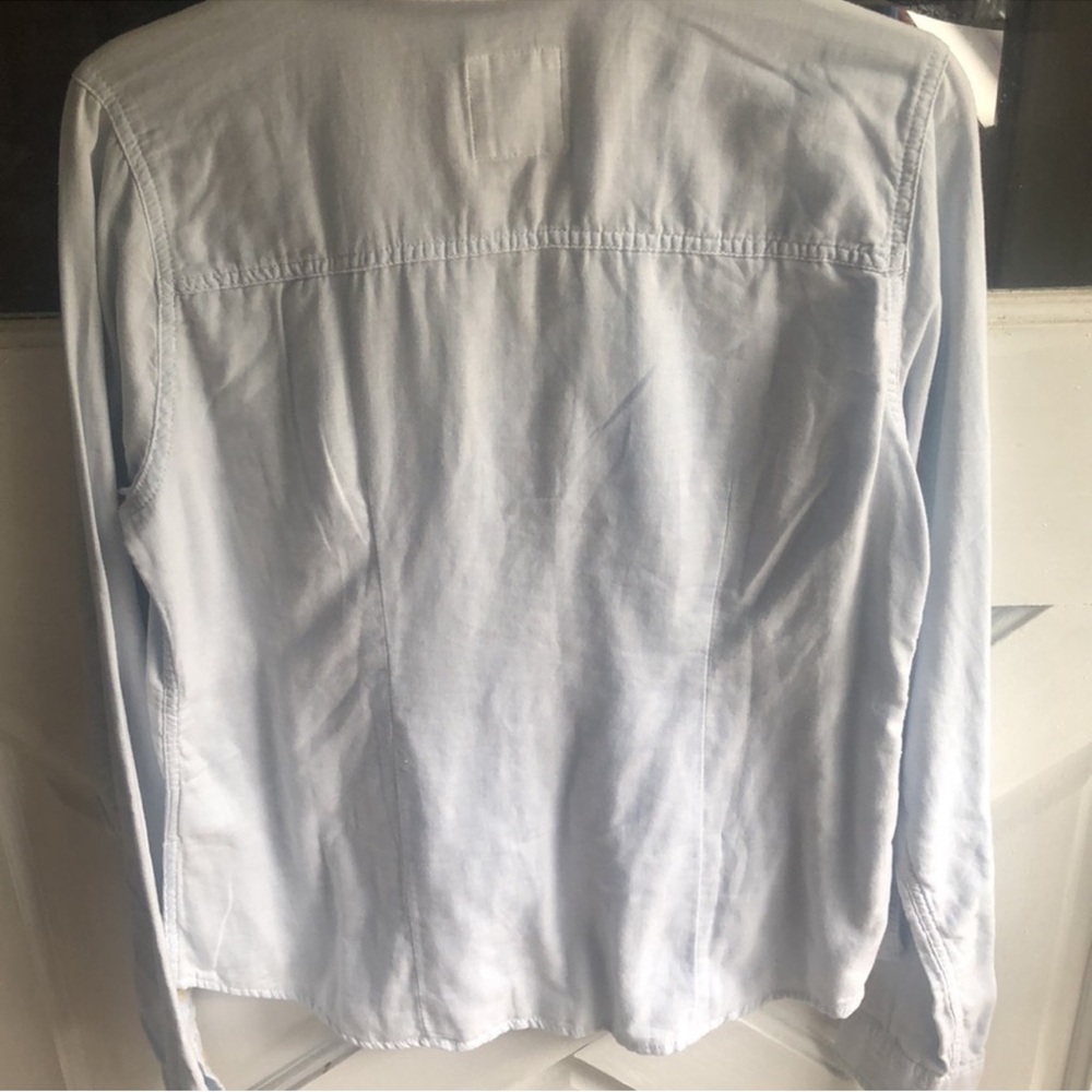 NWT Vintage Hollister long sleeve button up shirt. Light blue. Super Soft. Large - Picture 10 of 14
